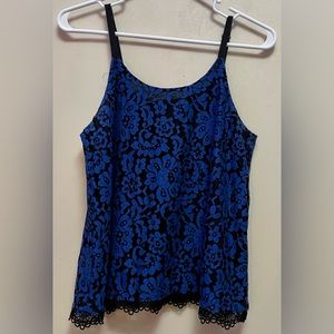 ‼️SOLD‼️Blue and black lace top
